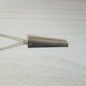 Black and Silver Resin Faux Crystal Necklace